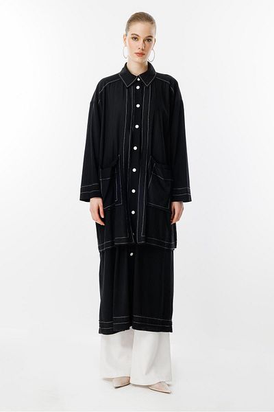 Ghisa Long Tunic Black