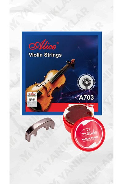 SALVADOR A703 Professional Set (Violin String + Violin Silencer + Violin Resin)