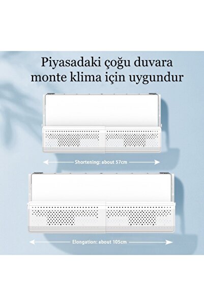 SHIPMENT Evrensel Ayarlanabilir Hava Yönlendirici Klima Aparatı 8 Adet Toz Önleyici Filtre Split Tipi Aparat