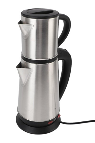 Arya ماكينة تحضير الشاي الكهربائية من الستانلس ستيل - 2 لتر مع خاصية التحضير ...