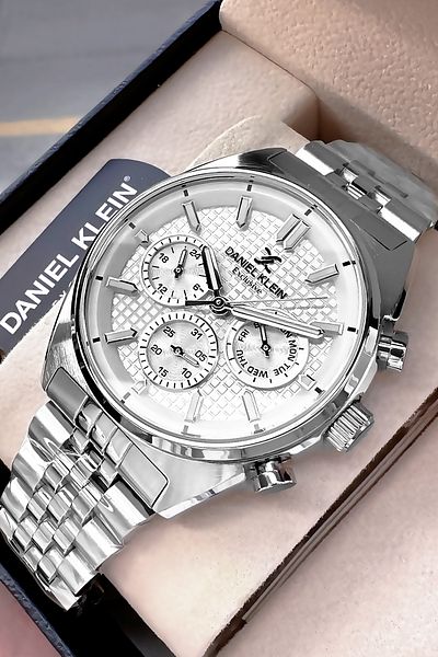 Daniel Klein Exclusive Men Wristwatch 3 Atm Waterproof Gumus Color Steel Band Gift Bracelet Dke2125C1