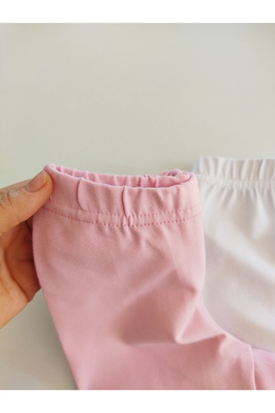 Genel Markalar Penye Beyaz-mavi-sarı-pembe 4'lü Paket Unisex Çocuk Kısa Tayt