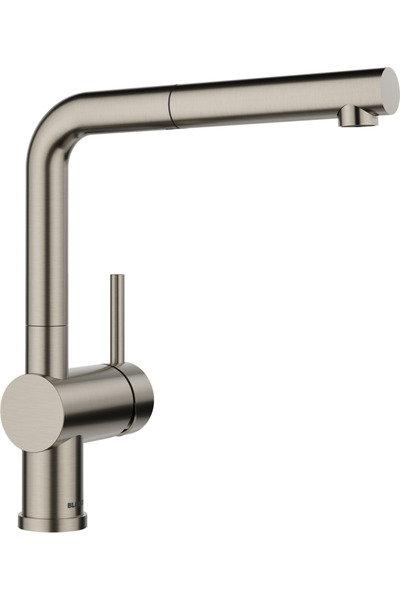 Blanco LINUS-S Tek Kulplu Çekmeli Mutfak Musluğu PVD Çelik - Satin Platinum -...