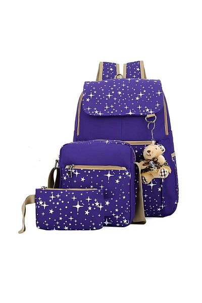 Generic School Backpack Set 4pcs Starry Sky Backpack, Lightweight, Waterproof, Durable And Fashionable