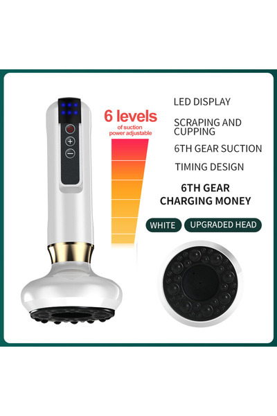 Choice1 6 gears white 6 Gear Electric Cupping Massager Vacuum Suction Cup Gua...