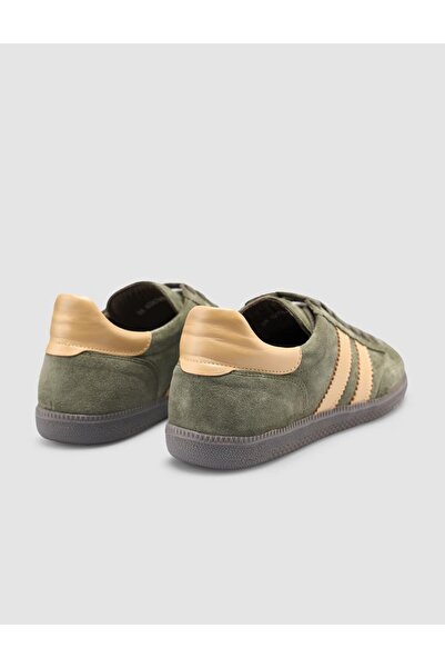 Cabani %100 Hakiki Deri Yeşil Süet Kadın Sneaker