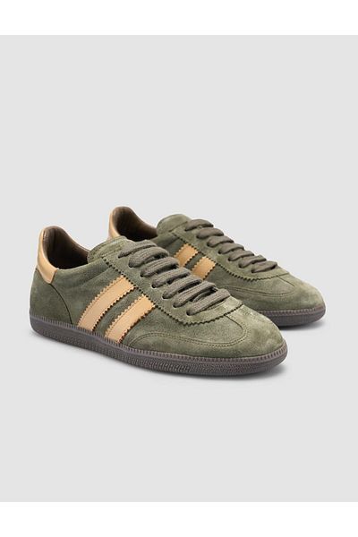 Cabani Green Suede - 100% Genuine Leather Women's Sneakers
