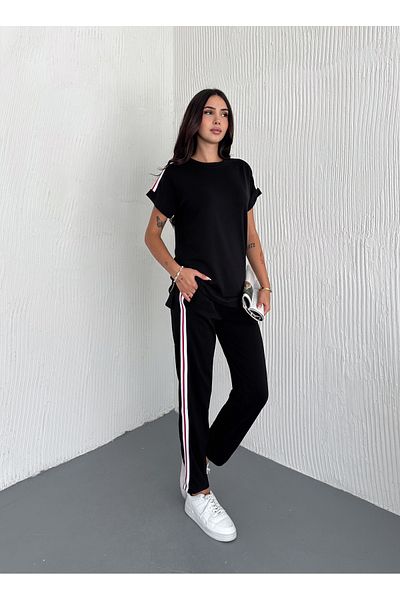 sportiness Σετ αθλητικής φόρμας με ρίγες από ύφασμα