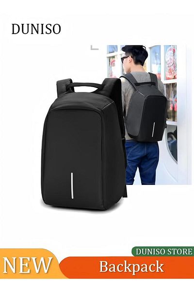 Generic Casual Daypack with USB Connection Black