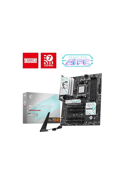 MSI MB B840 GAMING PLUS WIFI AM5 DDR5 8000MHZ(OC) HDMI 2x M.2 USB 10Gbs 2.5G LAN WI-FI 7 ATX