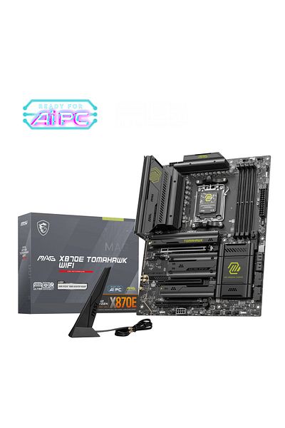 MSI Mag X870e Tomahawk WiFi Am5 DDR5 8400mhz(OC) USB4 4x M.2 HDMI 2x Dp 5g Atx Gaming (لاعب) Anaka