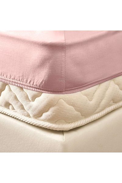 Evidea Soft Basic Double Fitted Sheet - Dried Rose - 180X200 cm
