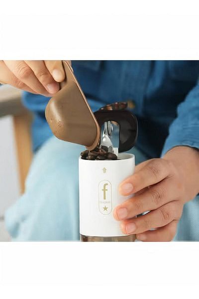 Generic Adjustable Mini Manual Ceramic Coffee Grinder White/brown 150ml