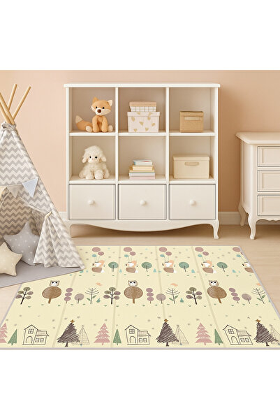 can mats CanMats Premium, Katlanabilir Oyun Matı, Çantalı, Dikişli, Çift Taraflı, Kaymaz Oyun Halısı