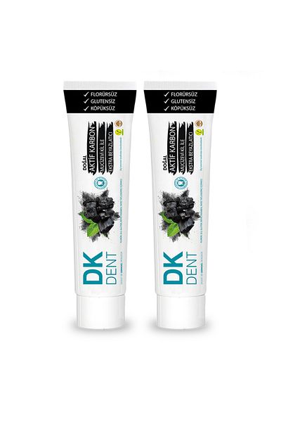 Dermokil Dk Dent Activated Carbon Fluorine-free Toothpaste - 75ml Set of 2