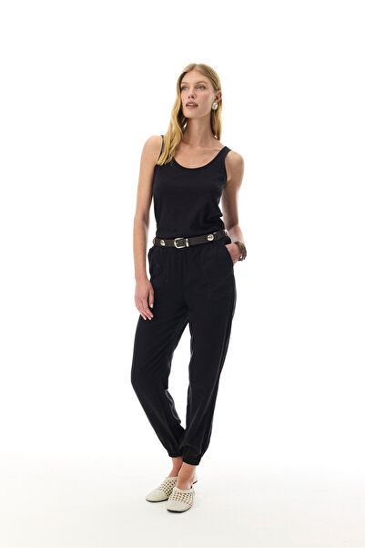 Mudo بنطال JOGGER من الليوسيل مع خصر مطاطي