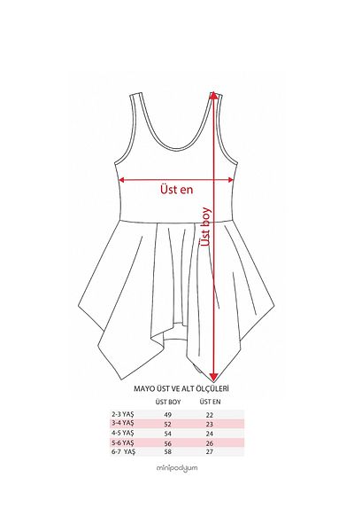 Minipodyum Batik Patterned Girl's Skirted Swimsuit Light Blue