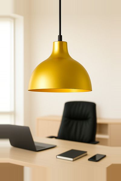 Lambadar Shine Metal Single Yellow Pendant Lamp Chandelier Retro Rustic Model Modern Industrial Kitchen Hall Office Cafe Chandelier
