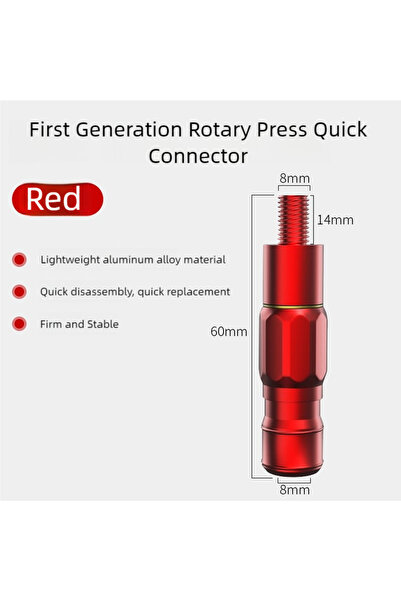 Choice موصل سريع C Red LINNHUE 8 مم رأس موصل عالمي ومحول قضيب محمول لمعدات الصيد