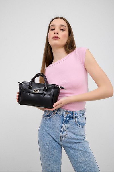 Shule Bags Geantă Buch Black Mini Crossbody
