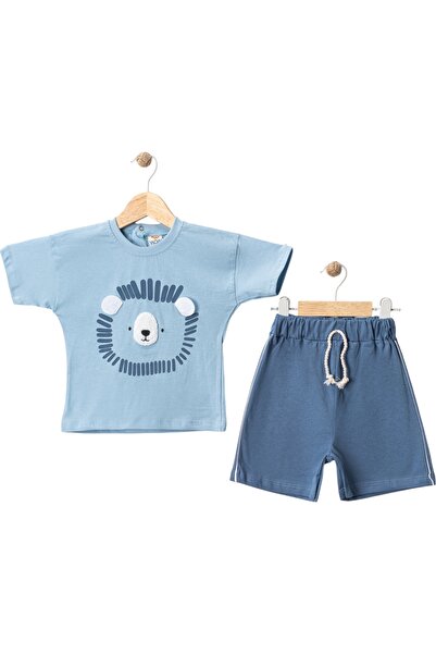 MINNOOSH BABY ASLAN NAKIŞLI ŞOTLU ERKEK ALT-ÜST TAKIM