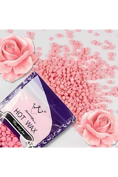 Konsung Beauty Hot Wax Bean Rose Pink 100g Smooth Hair Removal, Strip-free, Gentle On Sensitive Skin