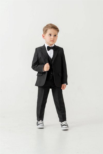 Pina Kids Mini Gentleman Boys Suit - 5 Pieces (Jacket, Vest, Shirt, Pants, Bow Tie)