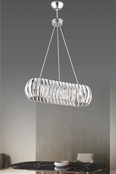 İstanbul Avize Venüs Gümüş Yemek Masası Kristal Taşlı Avize