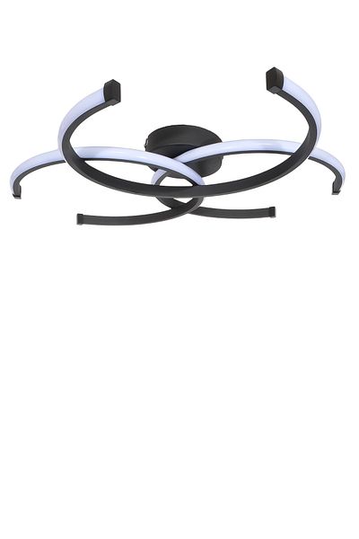 Fer Avize Noris Modern Design Black Color Living Room Kitchen Hall White Led 3-Piece Chandelier