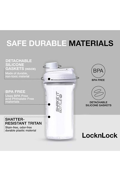 locknlock Tritan Shake It Bottle Pro 850ml -Light Grey