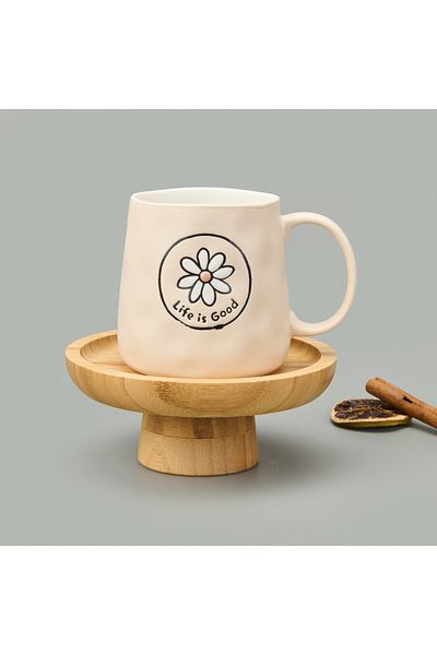 Evidea Kitchen Life Is Good Mug - Cream - 450 ml