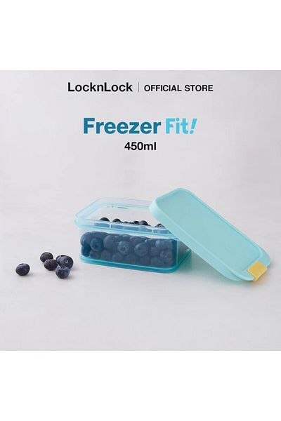 locknlock Freezer Fit Container Rectangle 450ml – BPA-Free, Microwave & Dishwasher Safe