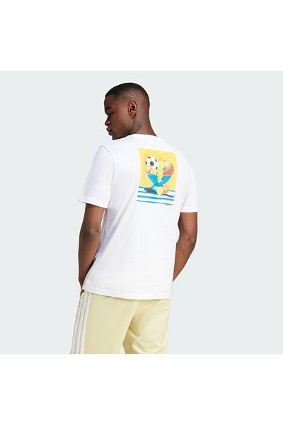 adidas Ανδρικό λευκό μπλουζάκι M L Sl Bowl T Jj3962