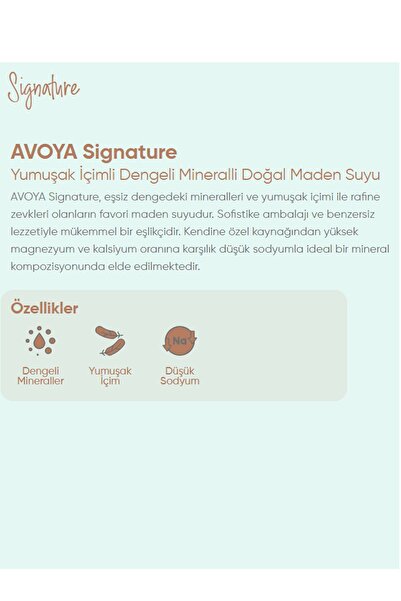 AVOYA Signature Sade Maden Suyu 250 ml x 6 Adet