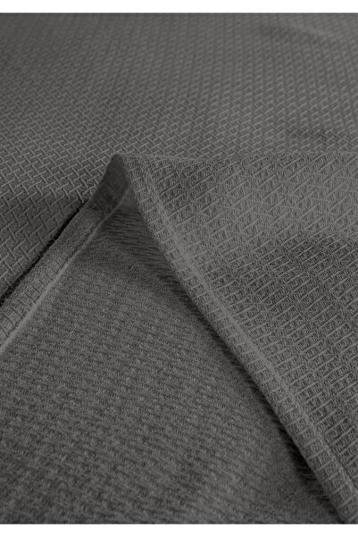 HomeBerry 100% Cotton Medusa Anthracite Double Pique Set 200 X 230 cm