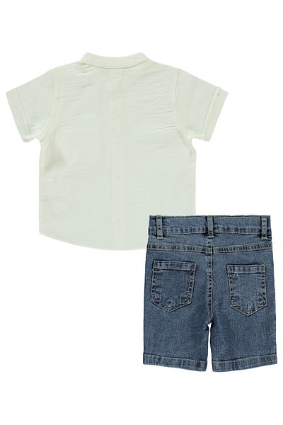 Civil Baby 6-18 Months Baby Boy White Shorts Set