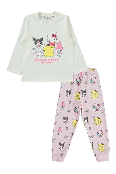 kuromi 2-5 Years Old Girl's Pajama Set - Ecru