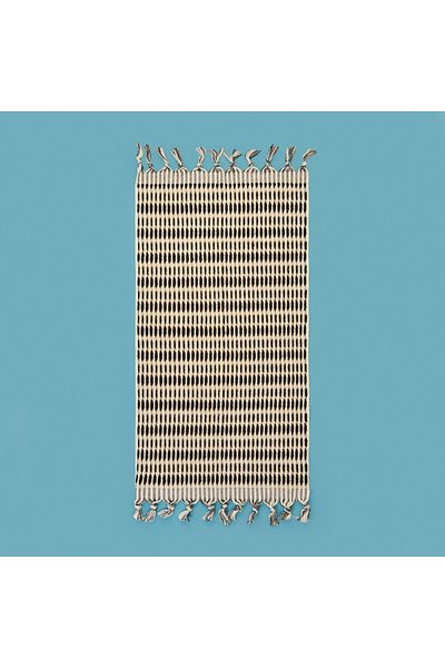 Evidea Soft Greta Face Towel - Ecru / Black - 50X90 cm
