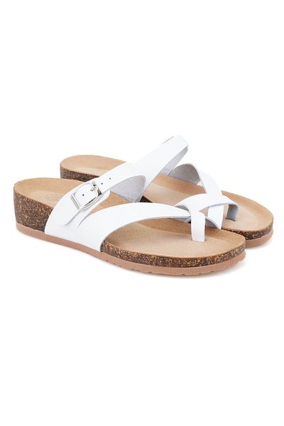 Desa Γυναικείες δερμάτινες παντόφλες Nubuck Kathy White