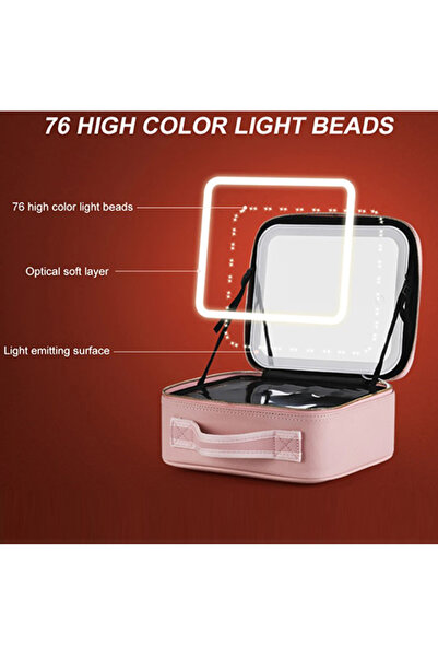Nikadu Led Işıklı Aynalı Makyaj Çantası
