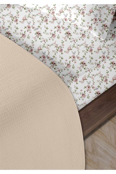 HomeBerry 100% Cotton Medusa Powder Single Pique Set 160 X 230 cm