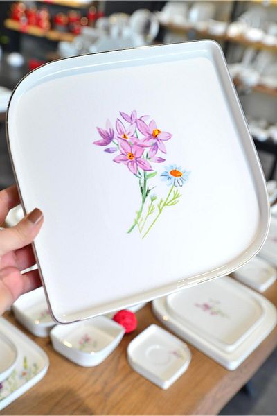 şirin eşyalarım Lilian Spring 46 Piece Porcelain Breakfast Set