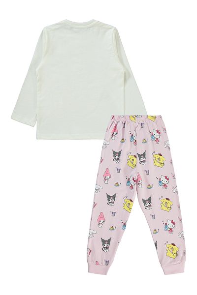 kuromi 2-5 Years Old Girl's Pajama Set - Ecru