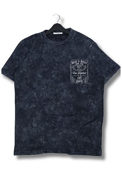 Fuddy Moda Unisex Guns N Roses Vintage T-Shirt - Back Printed, Rock-Metal Print, Oversize Washable