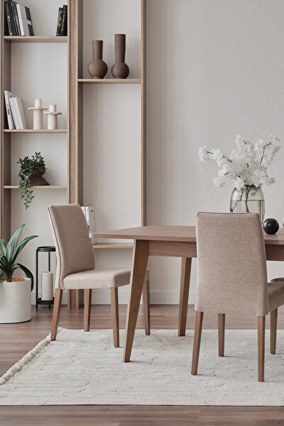 Enza Home Paloma Sandalye. Dokuma Kumaş - Kum