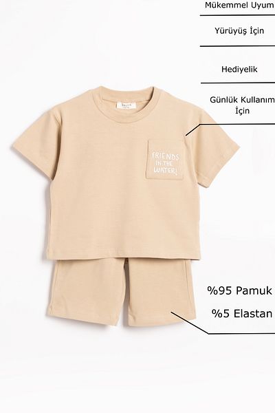 Vauva Unisex Summer Suit - Pocket Suit T-Shirt and Shorts
