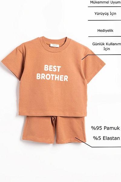 Vauva Printed Team Shorts T-Shirt Unisex Kids Printed Summer Suit