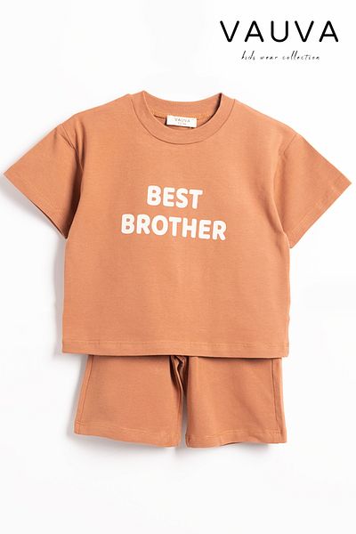Vauva Printed Team Shorts T-Shirt Unisex Kids Printed Summer Suit