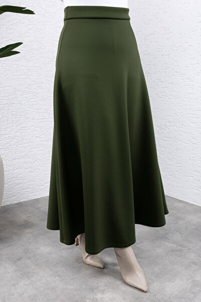 Tesettür Dünyası Khaki Scuba Skirt - Tsd 240941