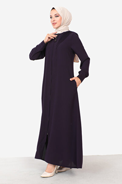 Tesettür Dünyası Hijab cu dungi triunghiulare Abaya Tsd230424 Prune